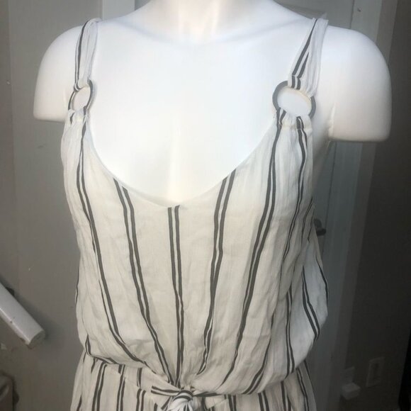 Ardene Vertical Striped Jumpsuit Pockets Size Medium - Picture 3 of 9
